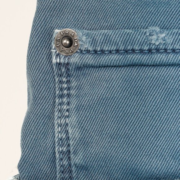 Prada Blue Cotton-Twill Straight-Leg Jeans - Picture 7 of 16